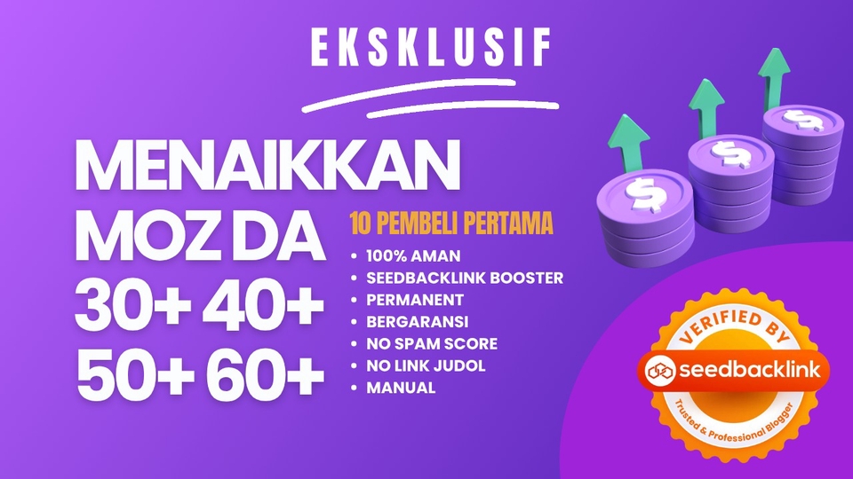 Jasa SEO Profesional, Terpercaya, dan Berkualitas - Menaikkan MOZ DA Domain Authority Seedbacklink Booster