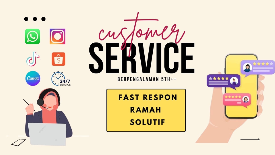 Jasa Admin Website, Media Sosial & Toko Online - CUSTOMER SERVICE PROFESIONAL - FAST RESPON (WA, IG, MARKETPLACE)