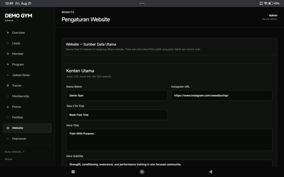 Web Development - Website Gym Profesional + Booking, Member Area, Admin Dashboard & CRM - 2