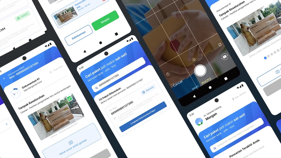 various clean and minimalist designs for mobile interface