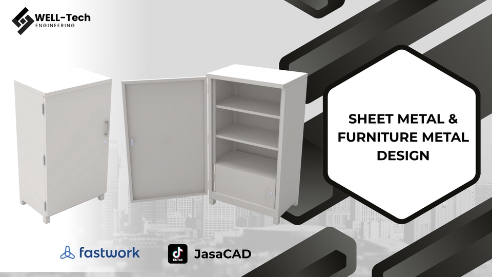 Jasa Desain Mebel (Furniture) Online Terpercaya - JASA GAMBAR METAL FURNITURE (SHEET METAL)
