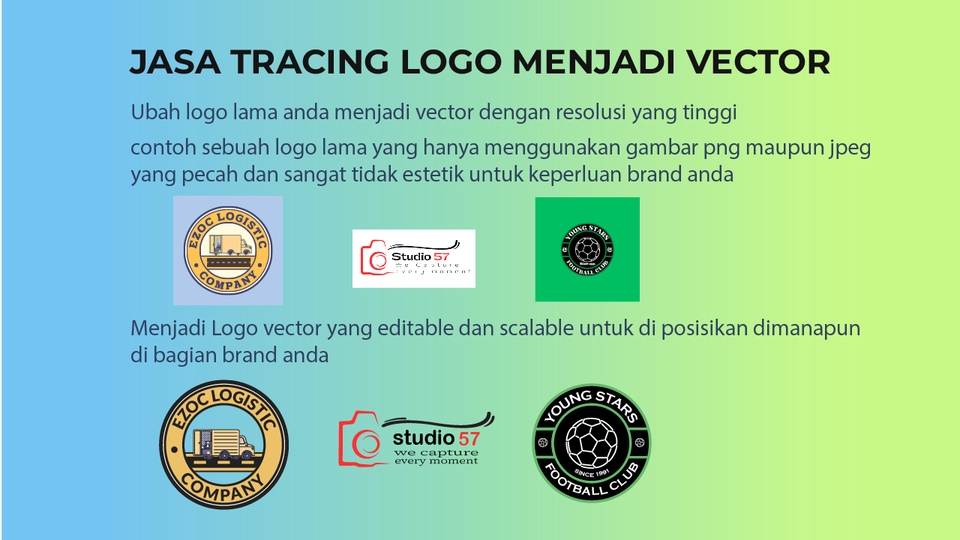 Vektor - Jasa Vector Tracing Cepat / Desain Ulang Logo Pecah Jadi Vektor HD - 2
