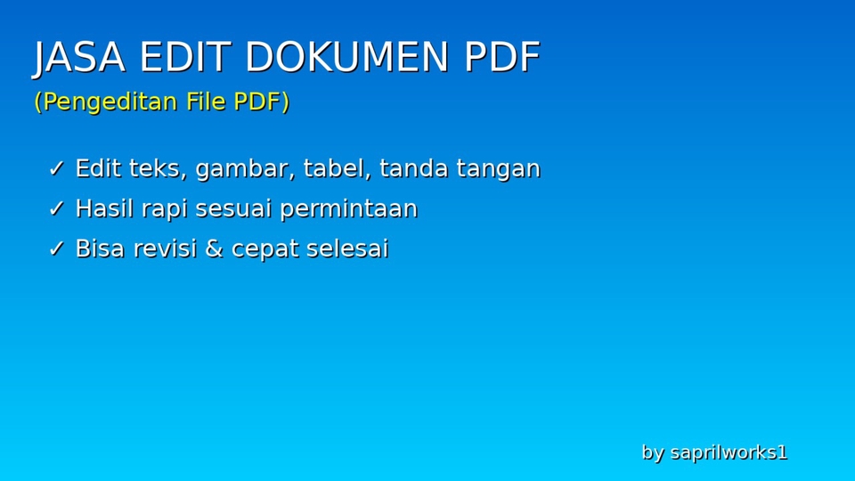 Jasa Edit Dokumen PDF, Konversi PDF ke Word / Excel - Jasa Edit Dokumen PDF (Pengeditan File PDF Rapi & Cepat)