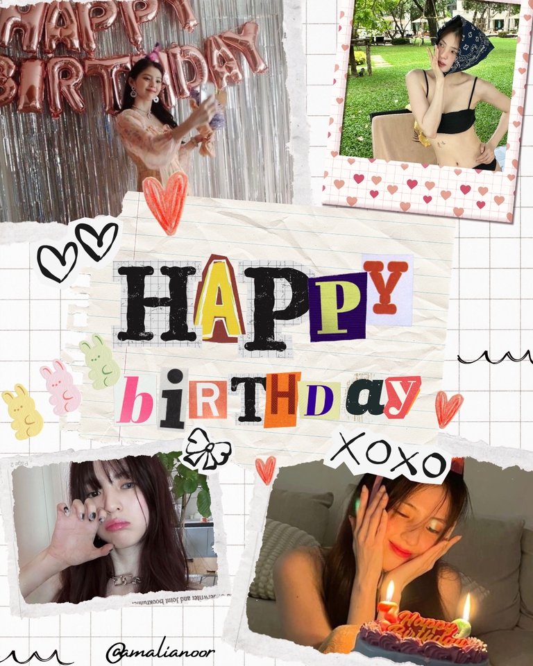 scrapbook happy bday bisa request tema 🩷