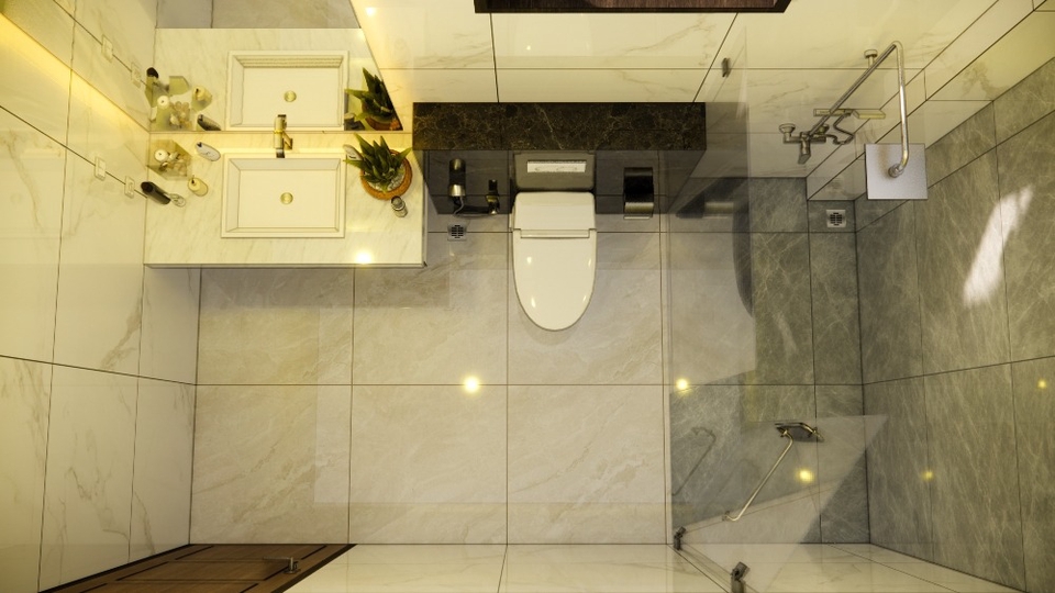 Desain Toilet Utama T2