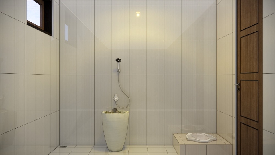 Desain Toilet Servis T1