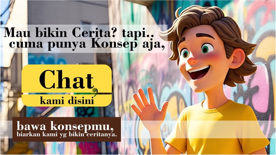 Jasa bikin Cerita, cukup kalian bawa Konsep (point) dari Cerita.