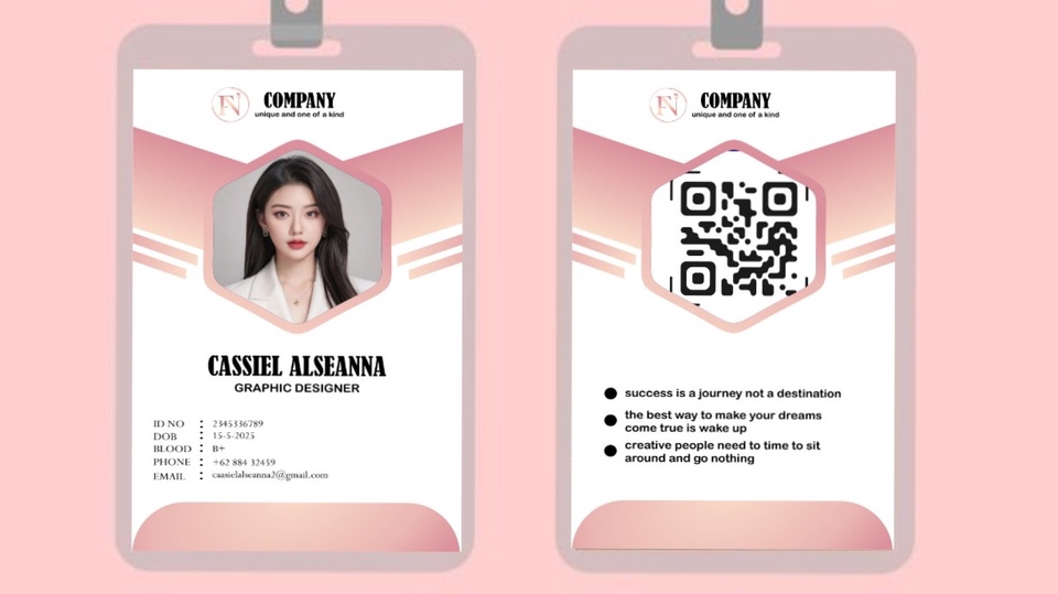 Jasa Desain ID Card Karyawan - Jasa desain id card simpel dan modern 