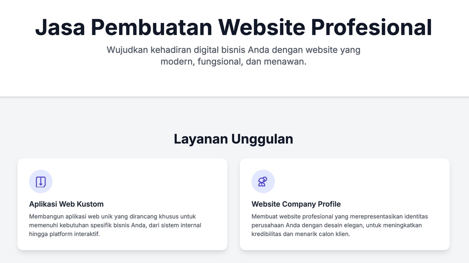 Jasa Membuat Website/Aplikasi Web/Profil Perusahaan