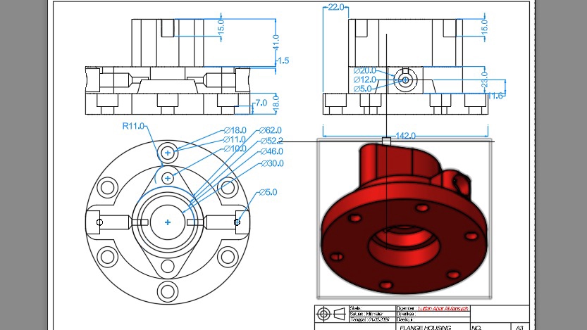 Gambar Teknik Mesin Profesional
Part • Assembly • Exploded View