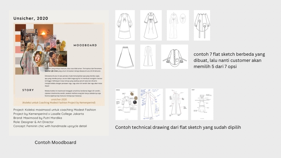 Desain Kaos & Motif - Collection Design + Technical Drawing - 2