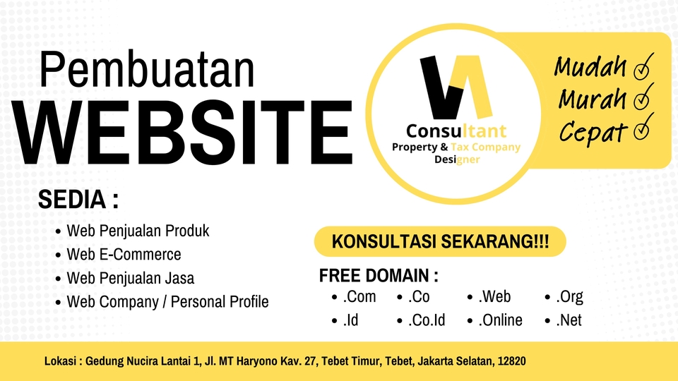Jasa Pembuatan Website Terbaik dan Profesional - Pembuatan Website + Free Domain Company / Perorangan
