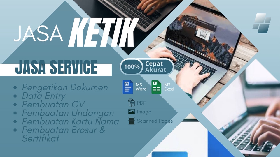 Menerima Jasa pengetikan dokumen dalam bentuk pdf, gambar atau scanned pages dan entry data.