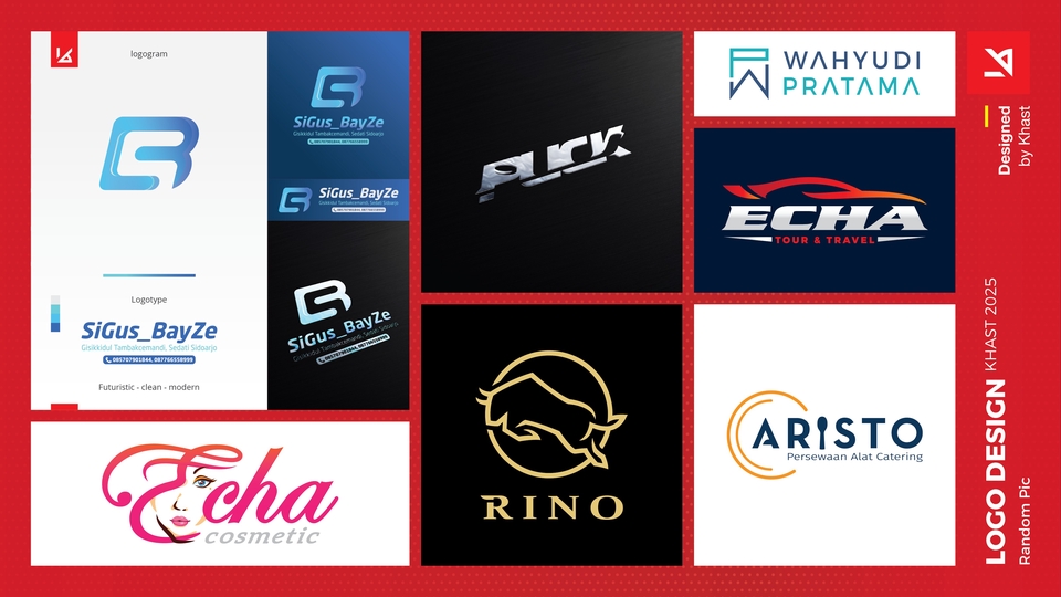 Logo ini tampil elegan dan fungsional, cocok untuk brand kosmetik, travel, dan jasa profesional.