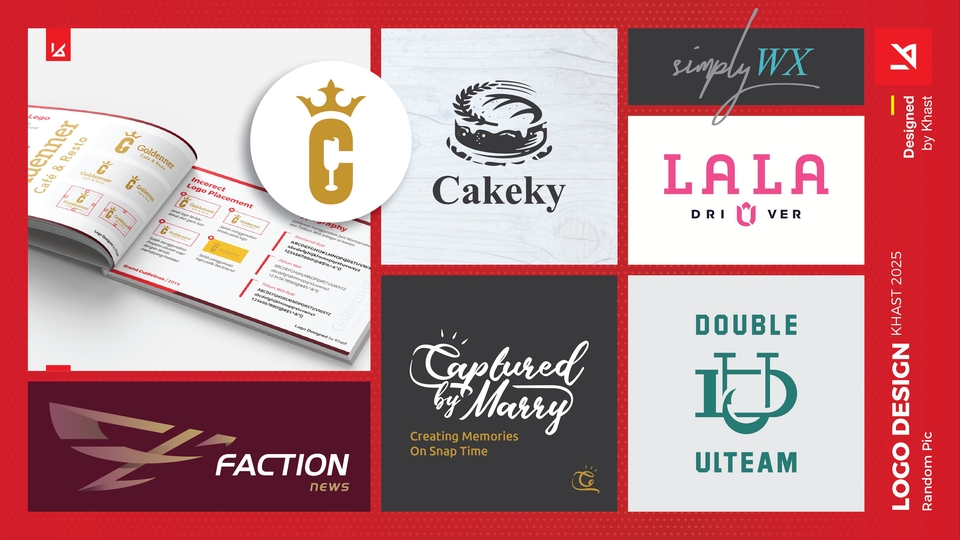 Logo-logo ini tampil estetis dan strategis, cocok untuk brand media, kuliner, dan gaya hidup modern.