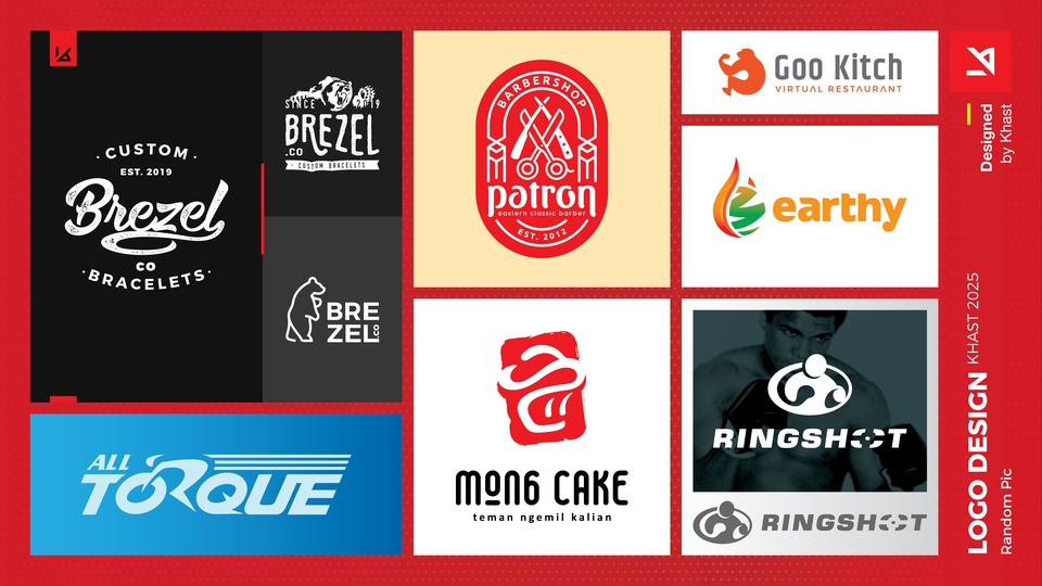 Logo by KHAST ini tampil beragam dari kuliner, fashion, hingga olahraga dengan gaya khas dan unik.