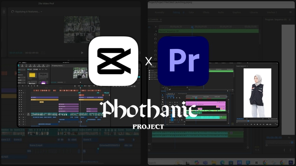 Jasa Editing Video Online Berkualitas & Profesional - Video Editor with Capcut and Adobe Premiere Pro