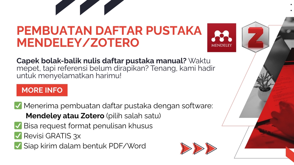 Jasa Pengetikan Online Cepat dan Akurat - Jasa Pembuatan/Penyusunan Daftar Pustaka Otomatis (Mendeley dan Zotero)