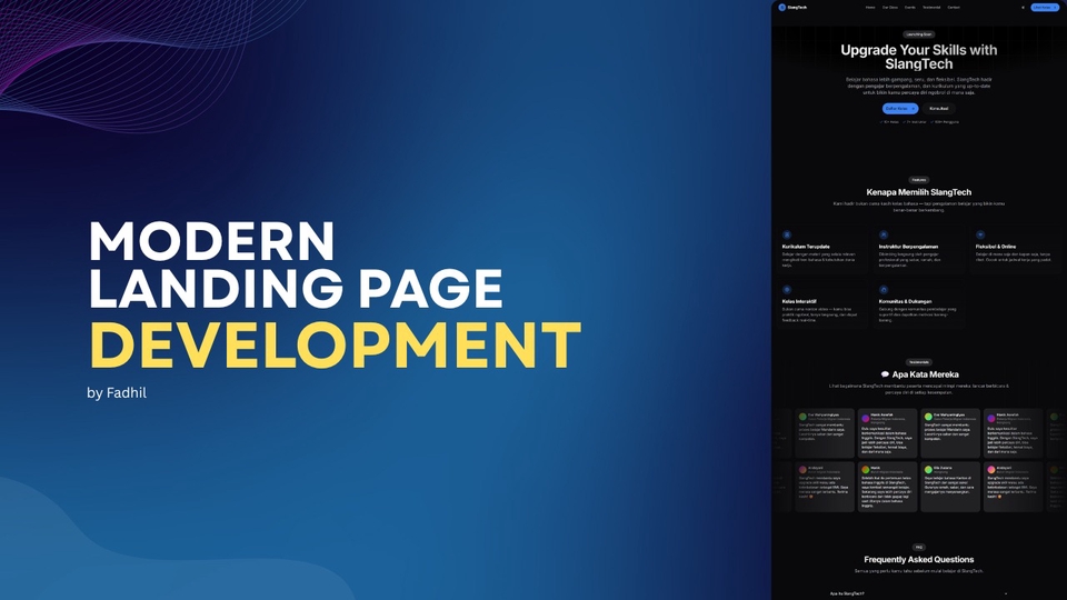 Website landing page modern & responsif mulai 500rb – desain elegan, cepat, dan profesional.