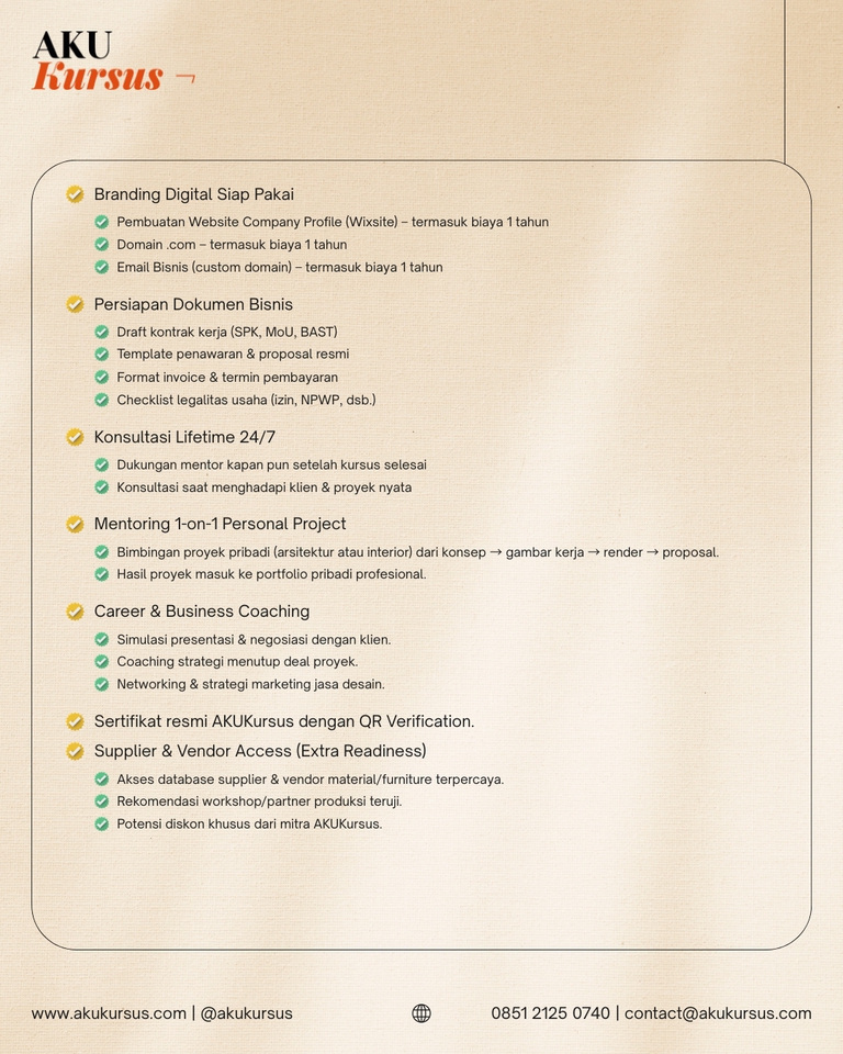 Kursus Online - Program Eksklusif Kursus Design & Build: Dari Teori Bangunan hingga Branding Bisnis Profesional - 10