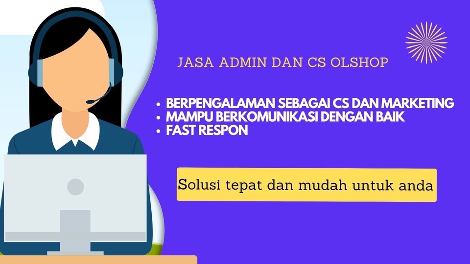 Jasa Admin Online Shop Shopee, Tokopedia, Lazada dan Lainnya - CUSTOMER SERVICE / ADMIN OLSHOP