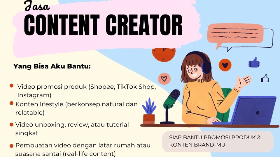 Talent/ jasa konten creator
