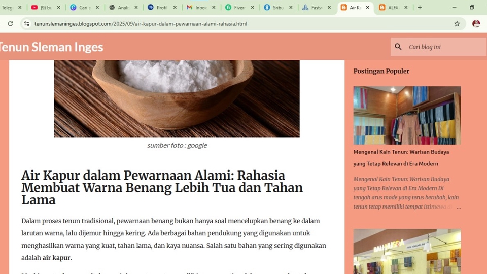 Jasa Blogger Sponsored Post & Content Placement - Business Blog Mulai dari Nol hingga Siap Online