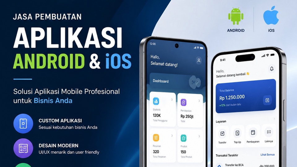 Jasa Pembuatan Aplikasi Android & iOS Profesional