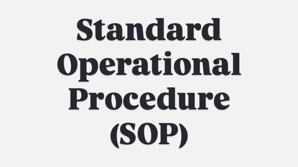 Jasa Pembuatan SOP Perusahaan / Konsultan SOP - Standard Operational Procedure