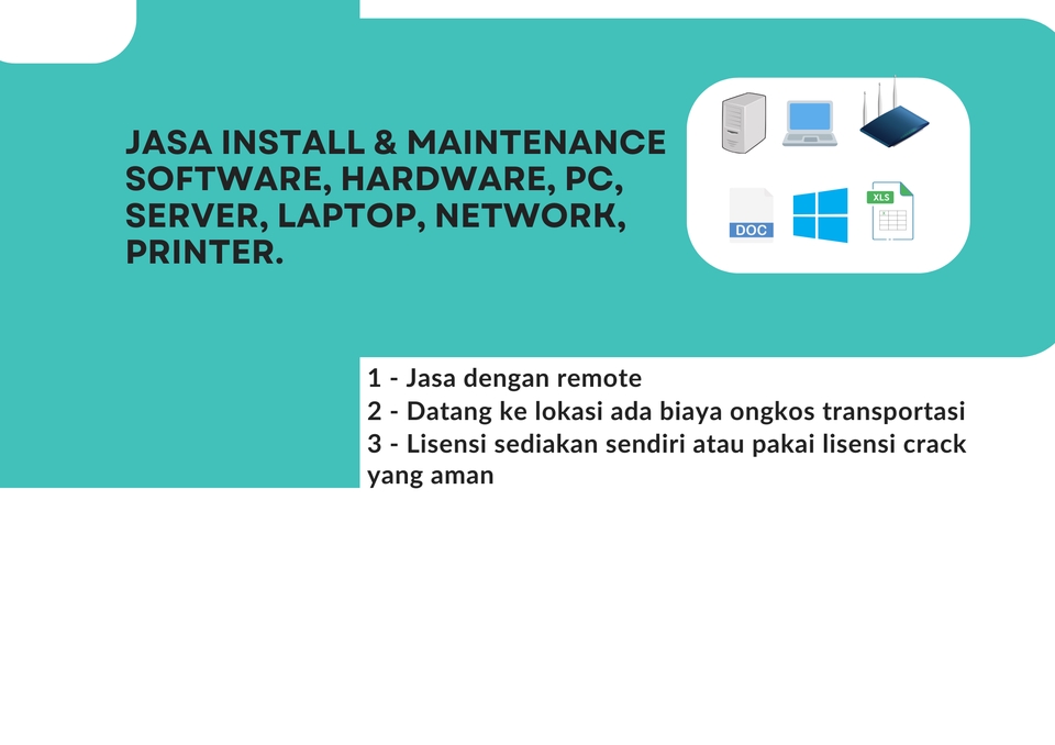 Technical Support - Jasa Install Maintenance Sofware/Hardware, PC, Laptop, Server, Network, Printer - 2