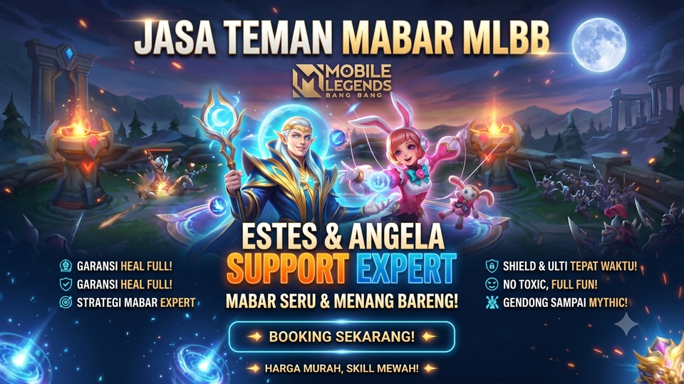 Teman mabar
mobile legend
support expert
estes
angela
heal