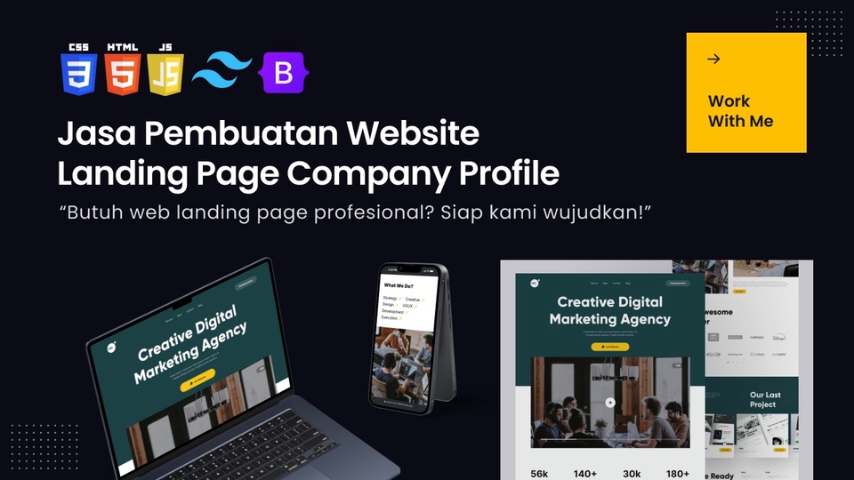 Jasa Coding: Website Landing Page Responsive - Company Profile, Portfolio, Web Sekolah dan Kampus