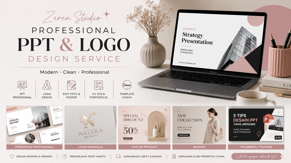 Professional PPT, Logo, Poster & Visual Design Service | Modern & Clean