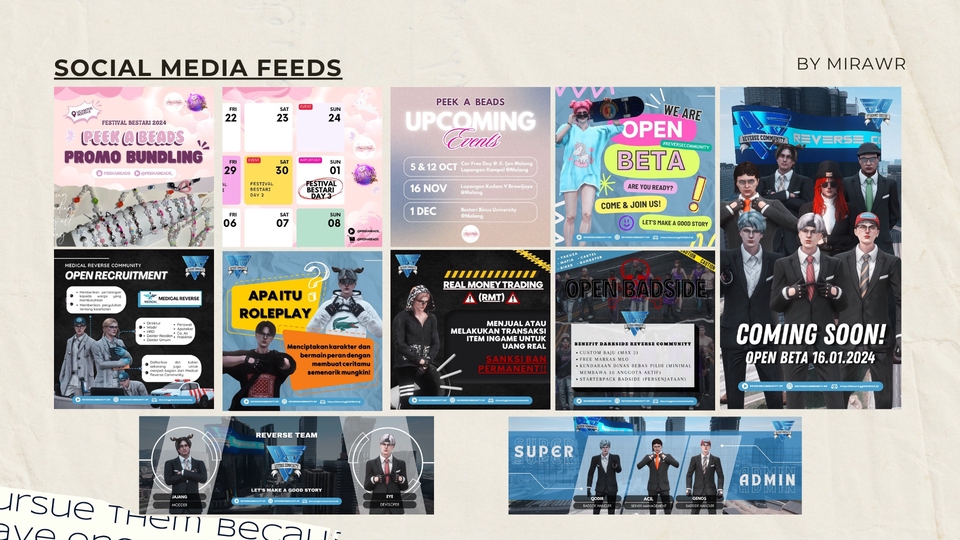 Melayani jasa desain feeds untuk pemasaran sosial media sesuai keinginan pelanggan dengan baik.