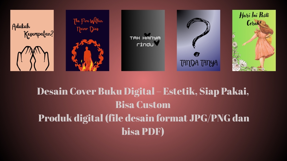 Digital Printing - JASA DESAIN COVER BUKU___Desain Cover Buku Digital – Estetik, Siap Pakai, Bisa Custom - 2