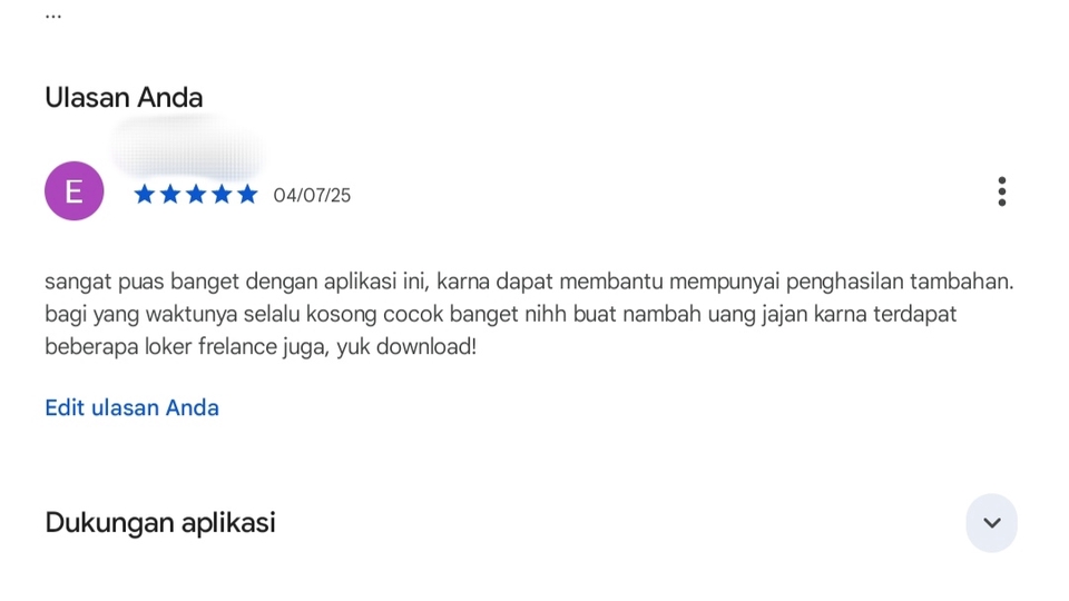 Memberi Review - Jasa review/rating semua aplikasi google play store  - 2
