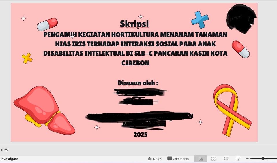 Contoh salah satu hasil ppt sidang skripsi