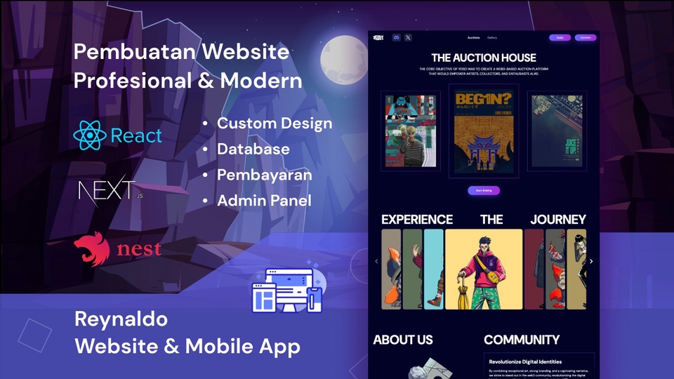 Jasa Pembuatan Website Terbaik dan Profesional - Pembuatan Website & Aplikasi Custom Profesional Modern (React JS, Next JS, AI, Web3)