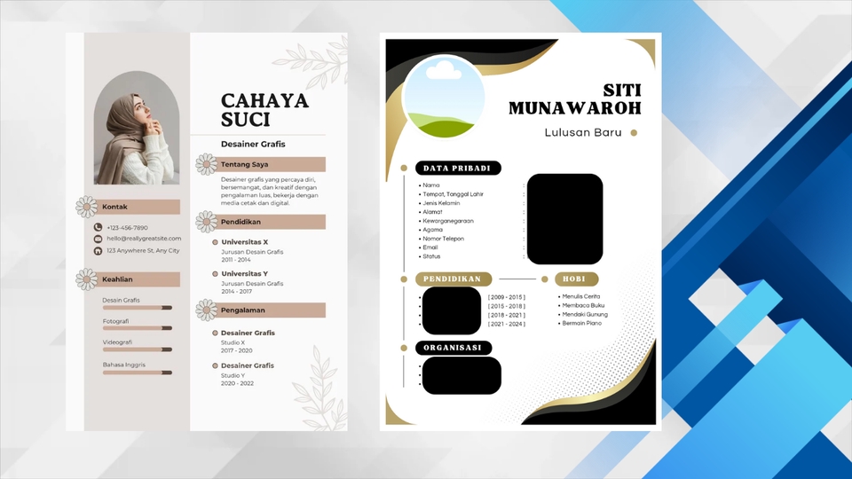 Portfolio & Resume - Pembuatan CV & Portofolio Profesional – Modern & Elegan - 2