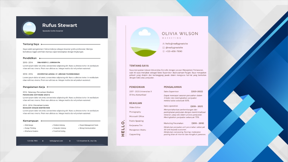 Portfolio & Resume - Pembuatan CV & Portofolio Profesional – Modern & Elegan - 3