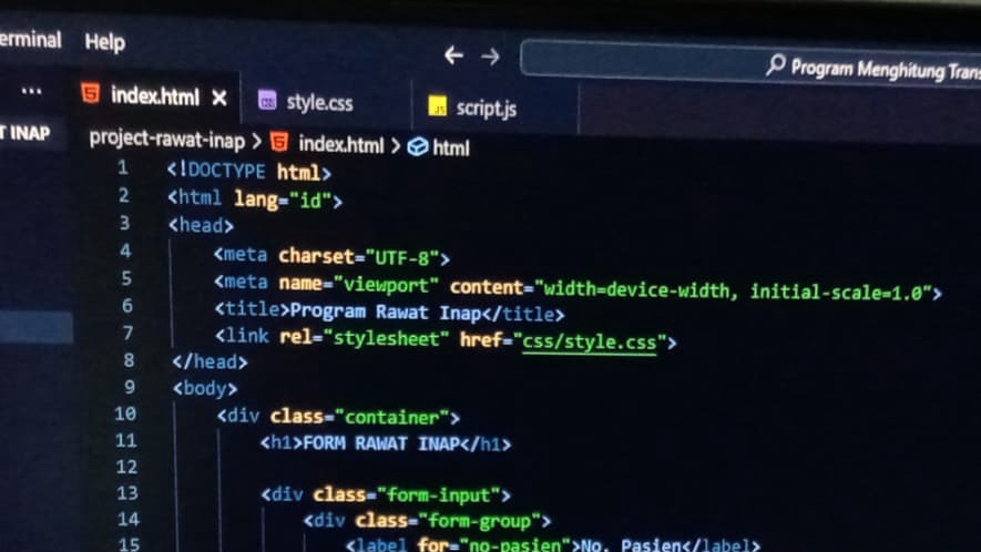 Jasa Web Design / Desain Website Profesional - Program Kalkulasi Biaya Inap Pasien: Input Data, Pilih Kamar (VIP/Ekonomi), Hitung Lama Menginap.