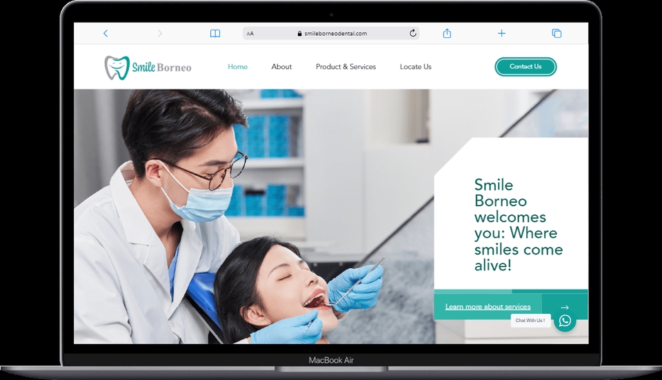 Website Klinik Gigi, integrasi form email