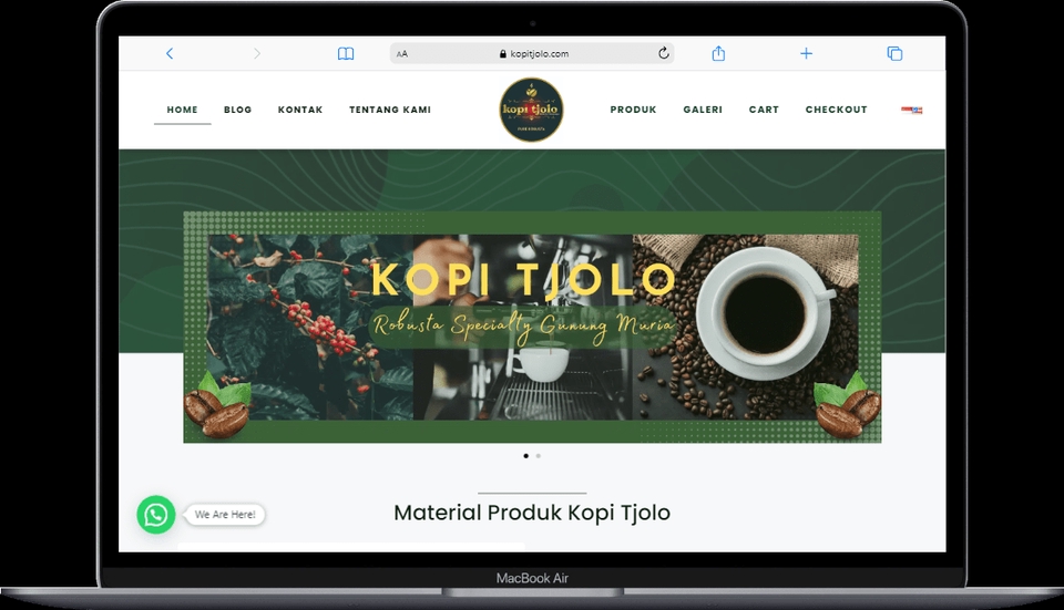 Website Branding produk kopi robusta dari Kudus, berhasil menembus pasar di timur tengah dan russia