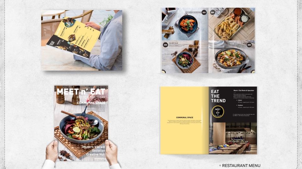 Desain Menu (Fisik / Digital) untuk restaurant, cafe, dan lainnya.