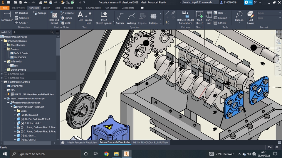 CAD Drawing - Jasa Gambar Teknik & 3D Mesin | CAD, SolidWorks, Inventor, AutoCAD - 9