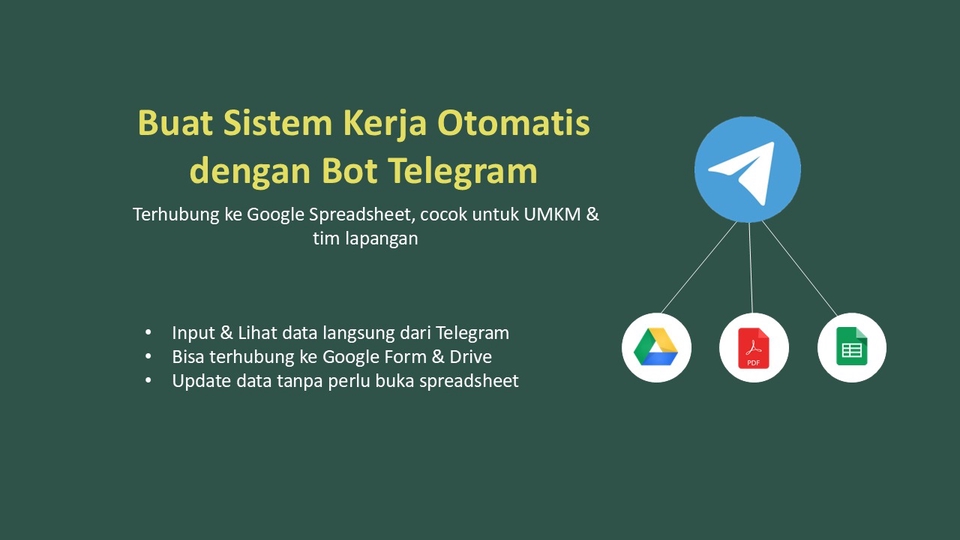 Jasa Pembuatan Bot di Telegram, WhatsApp, dan Discord - Jasa Pembuatan Bot Telegram - Spreadsheet