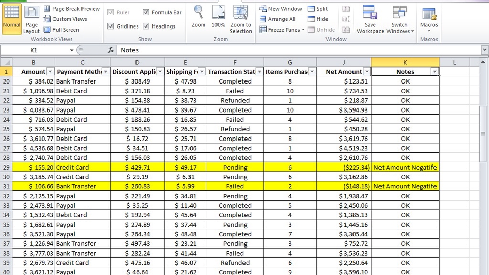 Penandaan transaksi tidak valid sebagai bagian dari proses data cleaning.