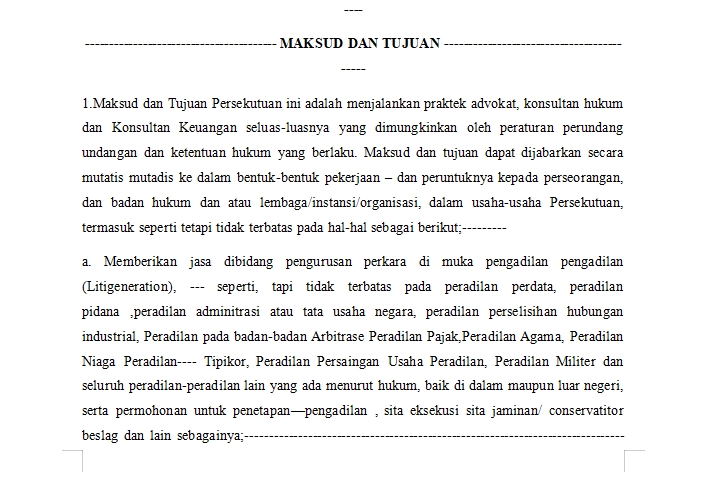Jasa pengetikan ulang dokumen tertentu pada MoU