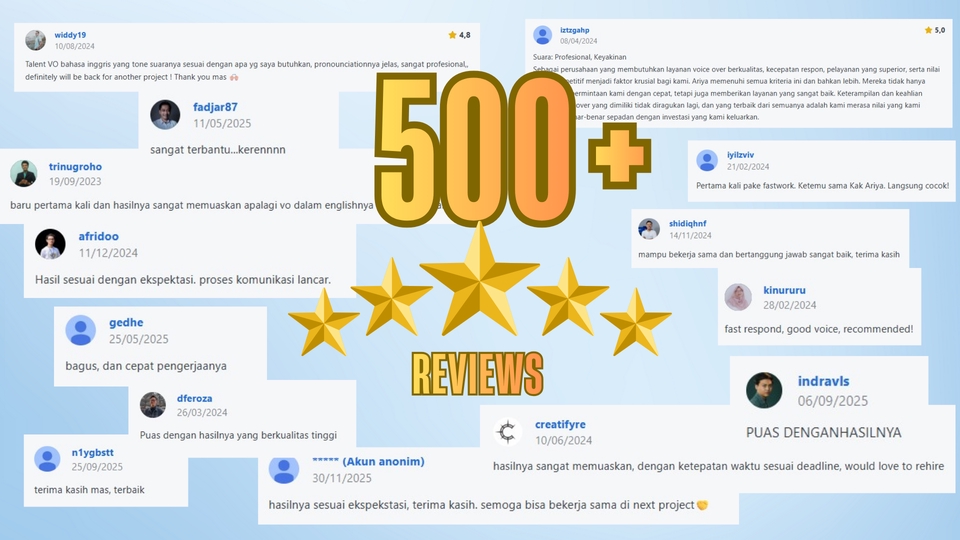 Sulih suara (dubbing, looping) - Jasa Voice Over/Dubbing Pria Indonesia - Inggris - 2