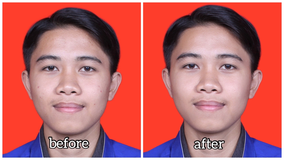 Edit Gambar & Photoshop - JASA RETOUCH FOTO HILANGIN JERAWAT + FLEK UNTUK FOTO CV, IJAZAH, LINKED IN, DLL MANUAL TANPA AI - 2